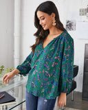 Sundale Floral Split Neck Blouse