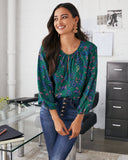 Sundale Floral Split Neck Blouse