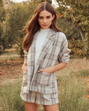 Sylvan Pocketed Plaid Blazer