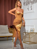 Lovefery Blair Cut Out Satin Mesh Dress