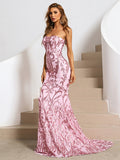 Lovefery Juliett Strapless Sequin Gown Dress