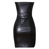 Lovefery Rylee Vegan Leather Bandage Dress with a Cut Out