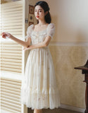 Lovefery Rosemary Embroidered Tulle Fairycore Dress