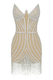 Lovefery Sasa Sequin Dress with Rhinestone Tassels