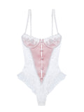 Lovefery Satin & Lace Coquette Bodysuit