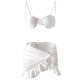 Lovefery Rain Dance 3-Piece Satin Swimsuit Set