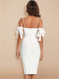 Lovefery Jewel Bandage Pearl Straps Dress