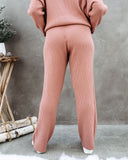 Lovefery Storey Ribbed Knit Pants - Dusty Rose