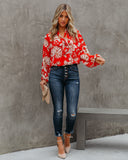 Tata Floral Tie Blouse