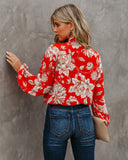 Tata Floral Tie Blouse