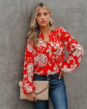 Tata Floral Tie Blouse