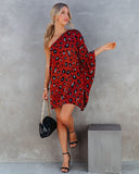 Trade Winds Printed One Shoulder Statement Dress