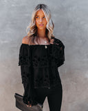 Unstoppable Off The Shoulder Velvet Lace Top