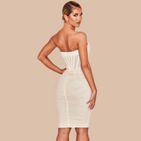 Lovefery Genivia Mesh Wrap Bodycon Mini Dress