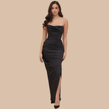 Lovefery Rachel Satin Maxi Dress