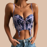 Mandi Spaghetti Strap Corset Crop Top