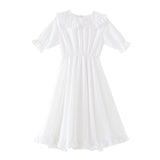 Lovefery Vanilla Bloom Mori Girl Peter Pan Collar Dress