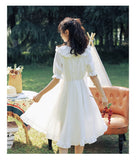 Lovefery Vanilla Bloom Mori Girl Peter Pan Collar Dress