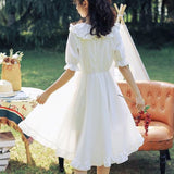 Lovefery Vanilla Bloom Mori Girl Peter Pan Collar Dress