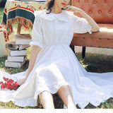 Lovefery Vanilla Bloom Mori Girl Peter Pan Collar Dress