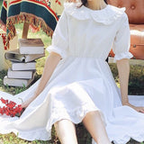 Lovefery Vanilla Bloom Mori Girl Peter Pan Collar Dress