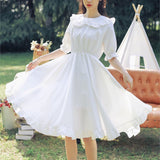 Lovefery Vanilla Bloom Mori Girl Peter Pan Collar Dress