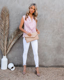 Waka Sleeveless Twist Blouse - Blush