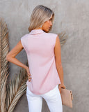 Waka Sleeveless Twist Blouse - Blush