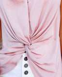 Waka Sleeveless Twist Blouse - Blush