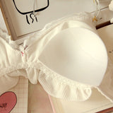 Lovefery White Ruffle  2-piece Kawaii Princess Lolita Nymphet Lingerie Set