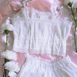 Lovefery WhiteLily Cotton 2-piece Lolita Nymphet PJ Set