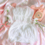 Lovefery WhiteLily Cotton 2-piece Lolita Nymphet PJ Set