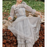 Lovefery Windy Cloud Rococo Royalcore Princess Dress