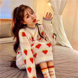 Lovefery Winter Strawberry Kawaii Aesthetic Sweater