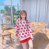 Lovefery Winter Strawberry Kawaii Aesthetic Sweater