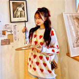 Lovefery Winter Strawberry Kawaii Aesthetic Sweater