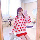 Lovefery Winter Strawberry Kawaii Aesthetic Sweater