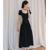 Lovefery Zaria Rose Embroidery Witchy Academia Dress