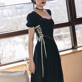 Lovefery Zaria Rose Embroidery Witchy Academia Dress