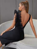 Lovefery Leigh Bandage Backless Ruffle Dress