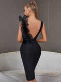 Lovefery Leigh Bandage Backless Ruffle Dress