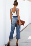 lovefery Auricularia Jeans Belt Casual Overalls