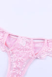 Lovefery Butterfly Cut-Out Lace Bra And Panty Set