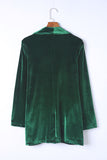 Lovefery Casual Pocketed Velvet Blazer