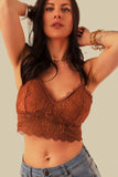 Lovefery Criss Cross Spaghetti Strap Lace Bralette