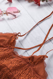 Lovefery Criss Cross Spaghetti Strap Lace Bralette