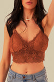 Lovefery Criss Cross Spaghetti Strap Lace Bralette