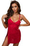 Lovefery Floral Lace Babydoll With Slit