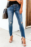 lovefery Frayed Hem Slim Jeans