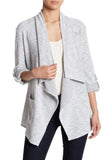 Lovefery Gray Drape Front Knit Jacket